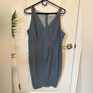 Maggy London Slate Blue Midi Dress